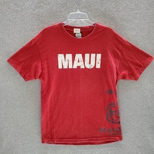 MauiBuilt Men T-Shirt Medium Red Logo Graphic This‎ Aint The Mainland Tee